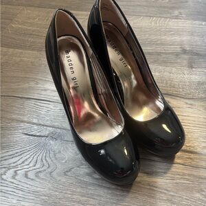 Madden Girl Black Women's Patent Leather Pumps 8.5